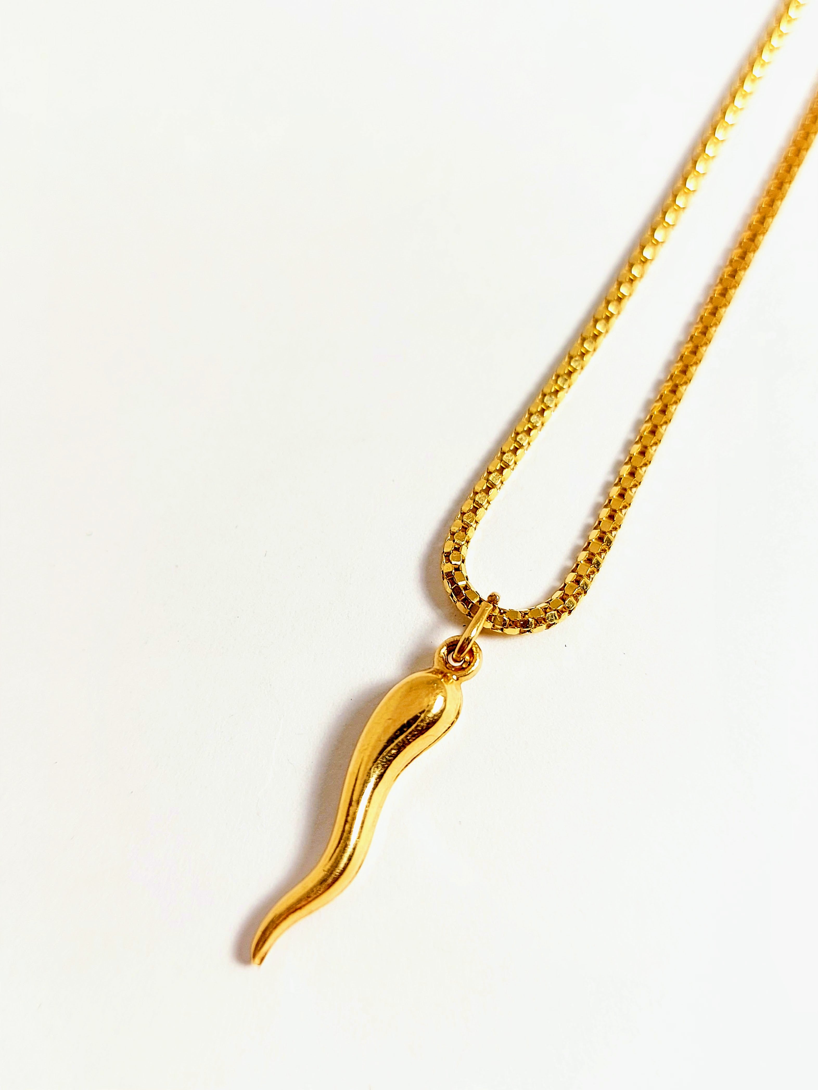 14k Gold Italian Horn (Cornicello) pendant – Bijouterie-Panthère