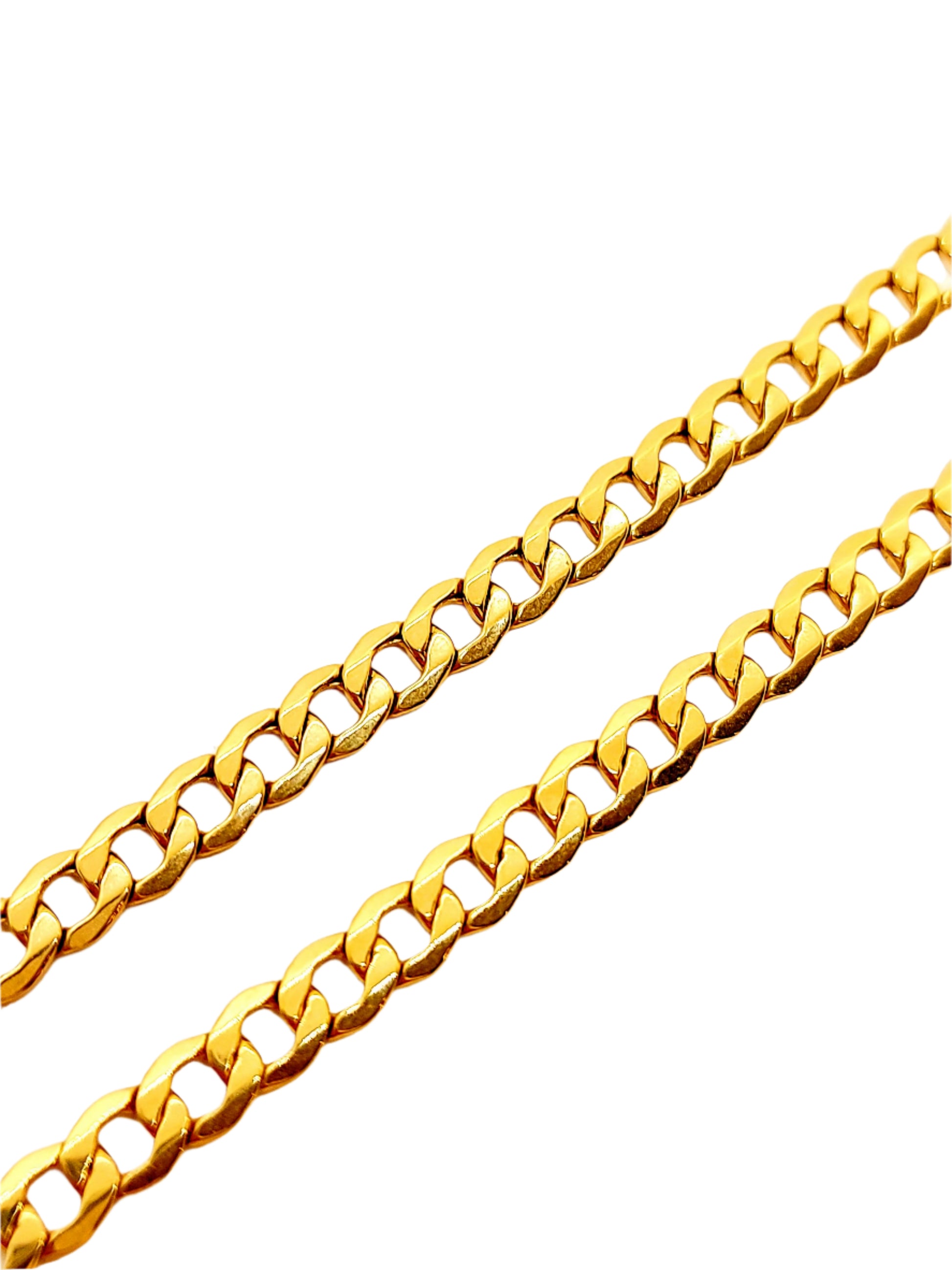 10k Gold curb link chain ~4.3mm wide