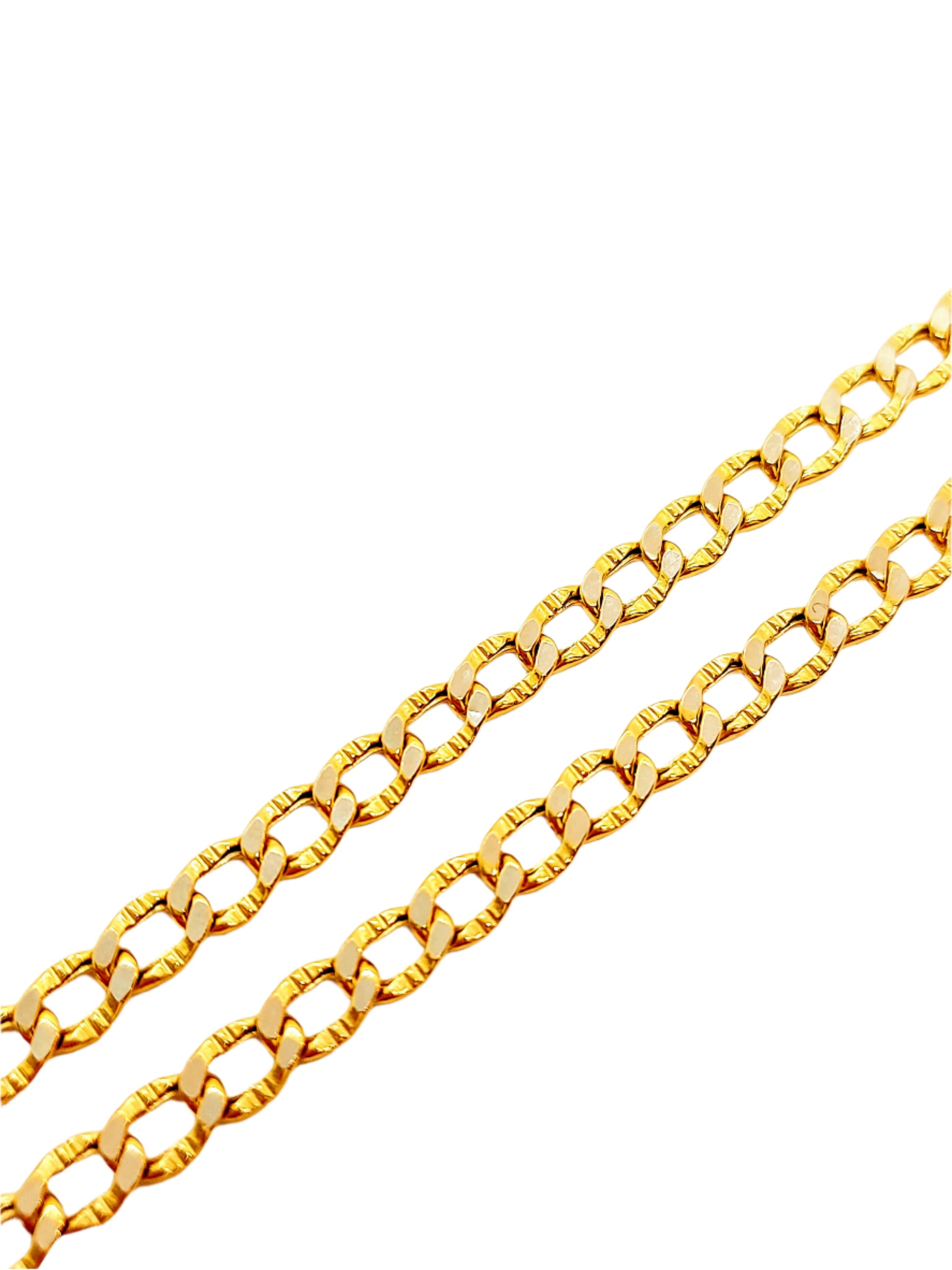 10k Gold Curb link Diamond cut Chain ~4.5mm