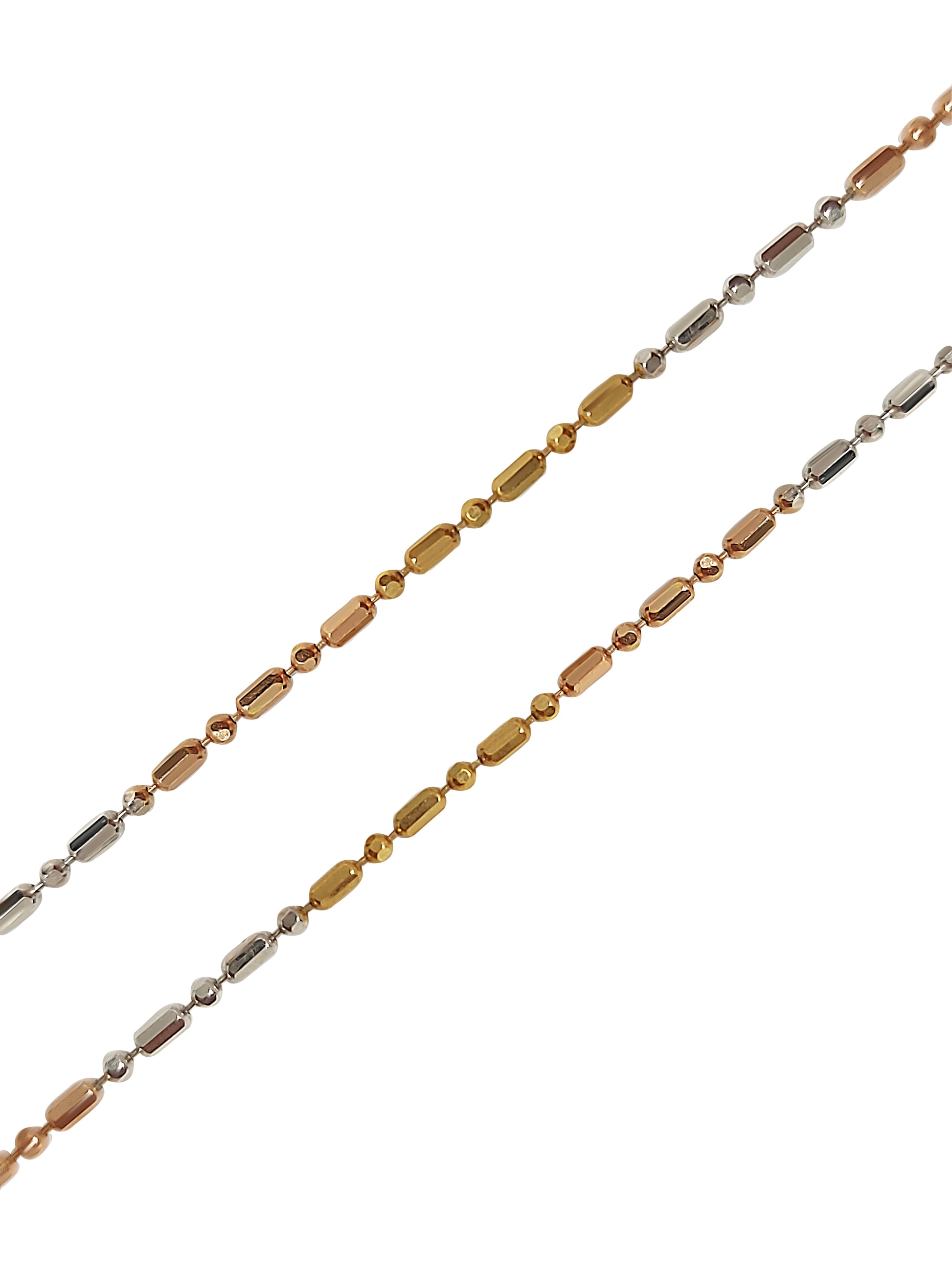 10k Gold Bamboo Chain 3 tone