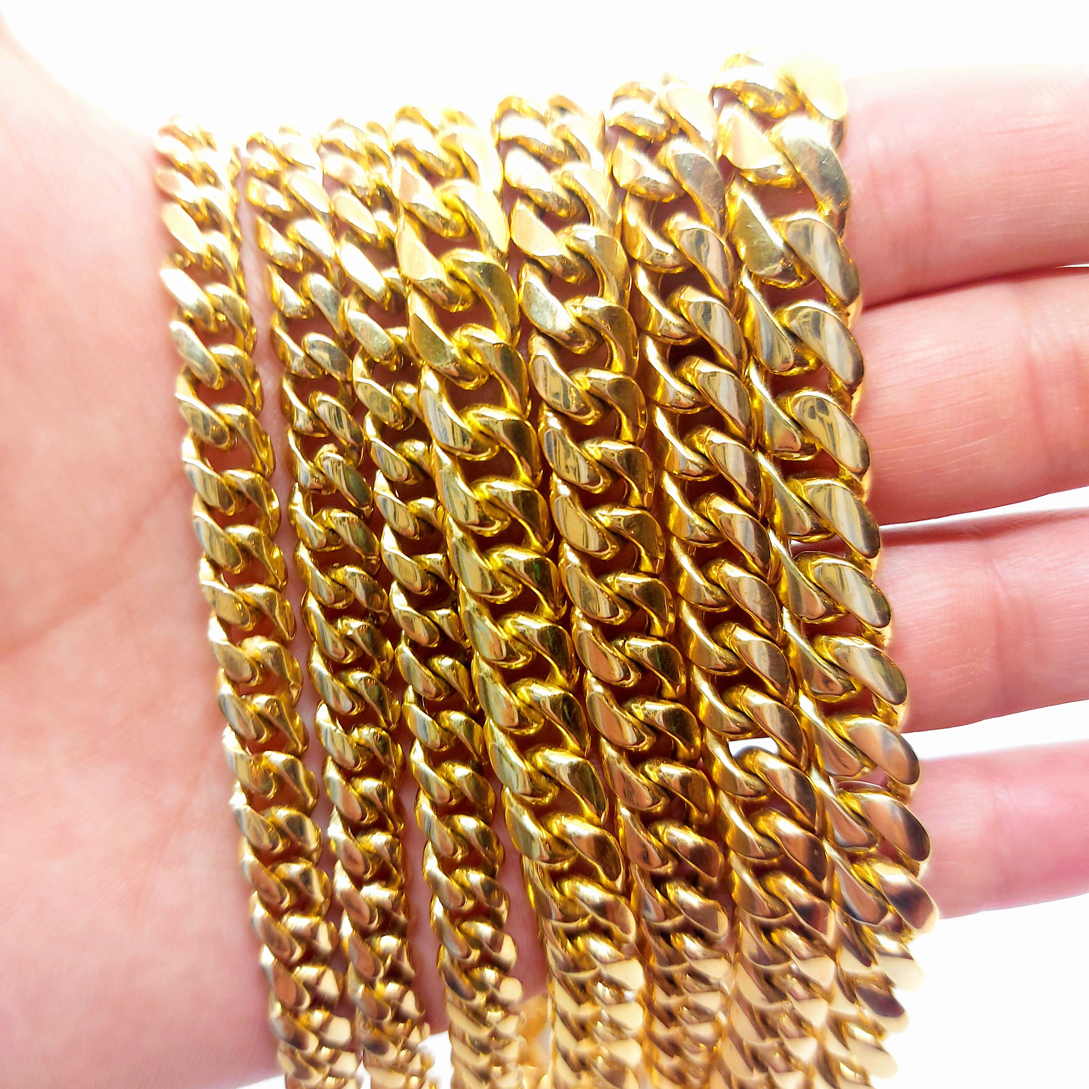 Gold Cuban Chains and Bracelets