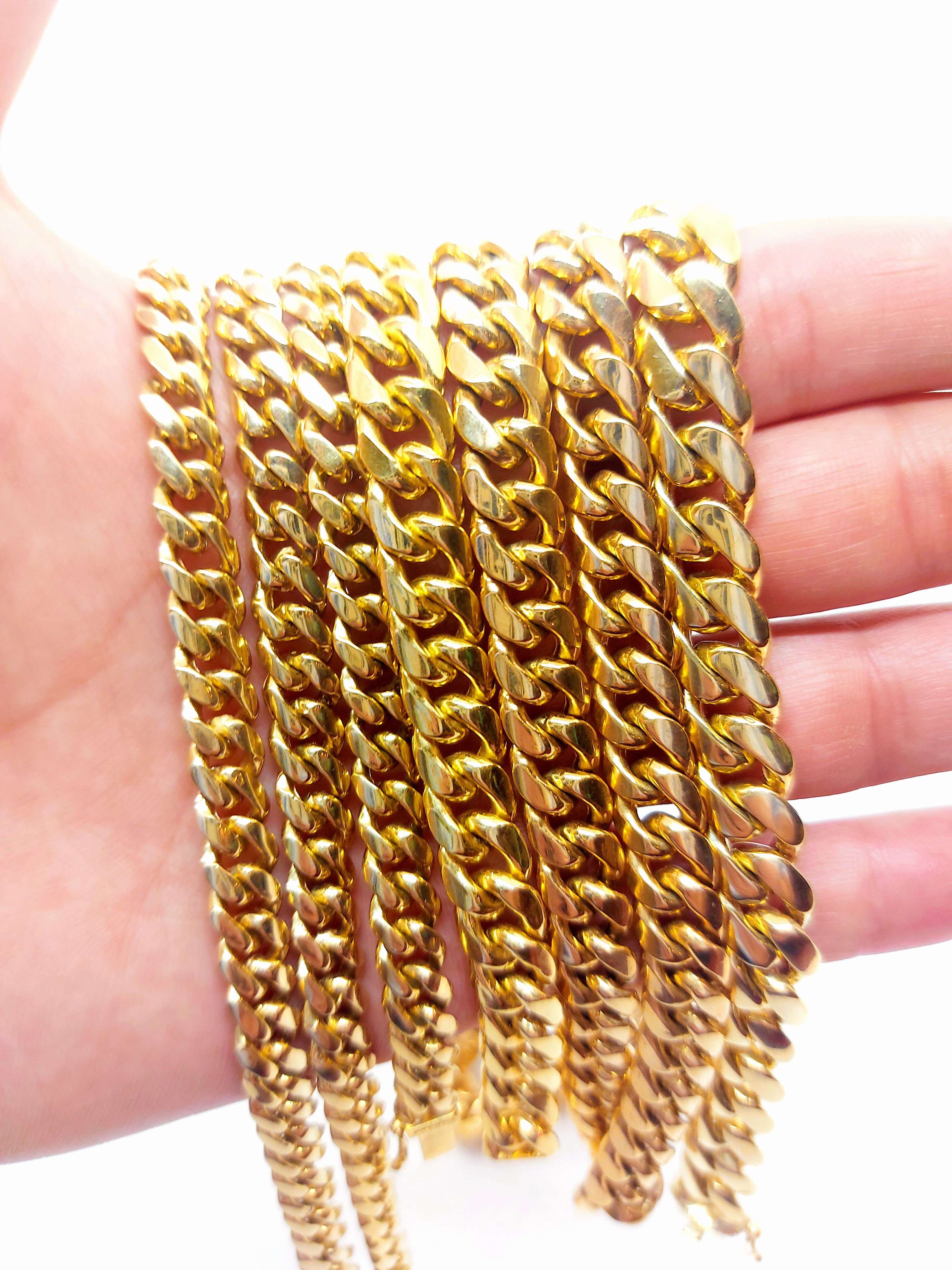 Gold Cuban Chains and Bracelets
