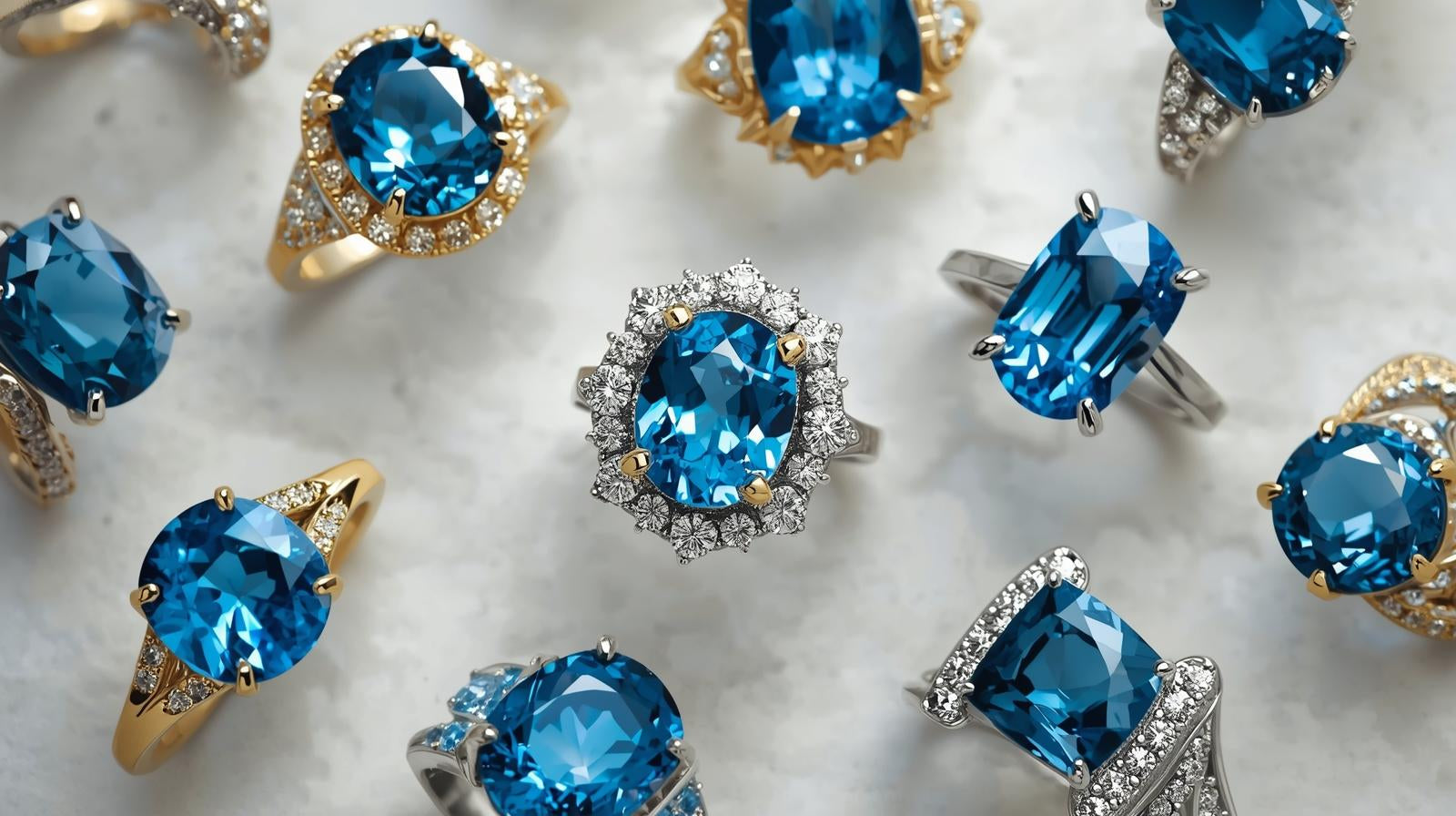 Blue Stone Rings