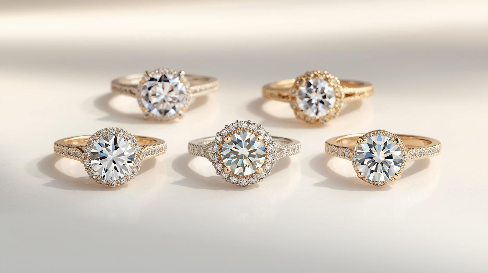Engagement Rings with Canadian diamonds and lab diamonds in Montreal.
