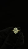 18k Gold Oval Ring 3ct