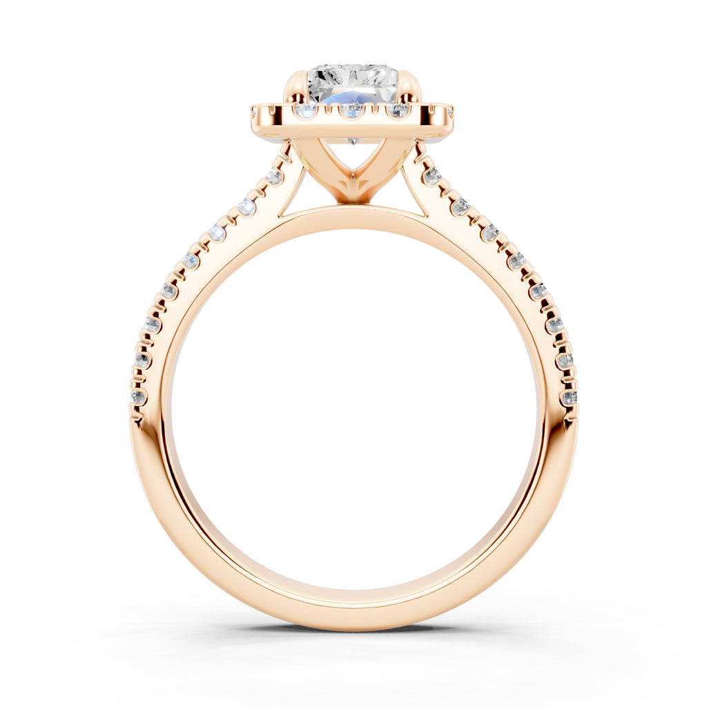 Customizable 1.5ct Radiant cut with Halo