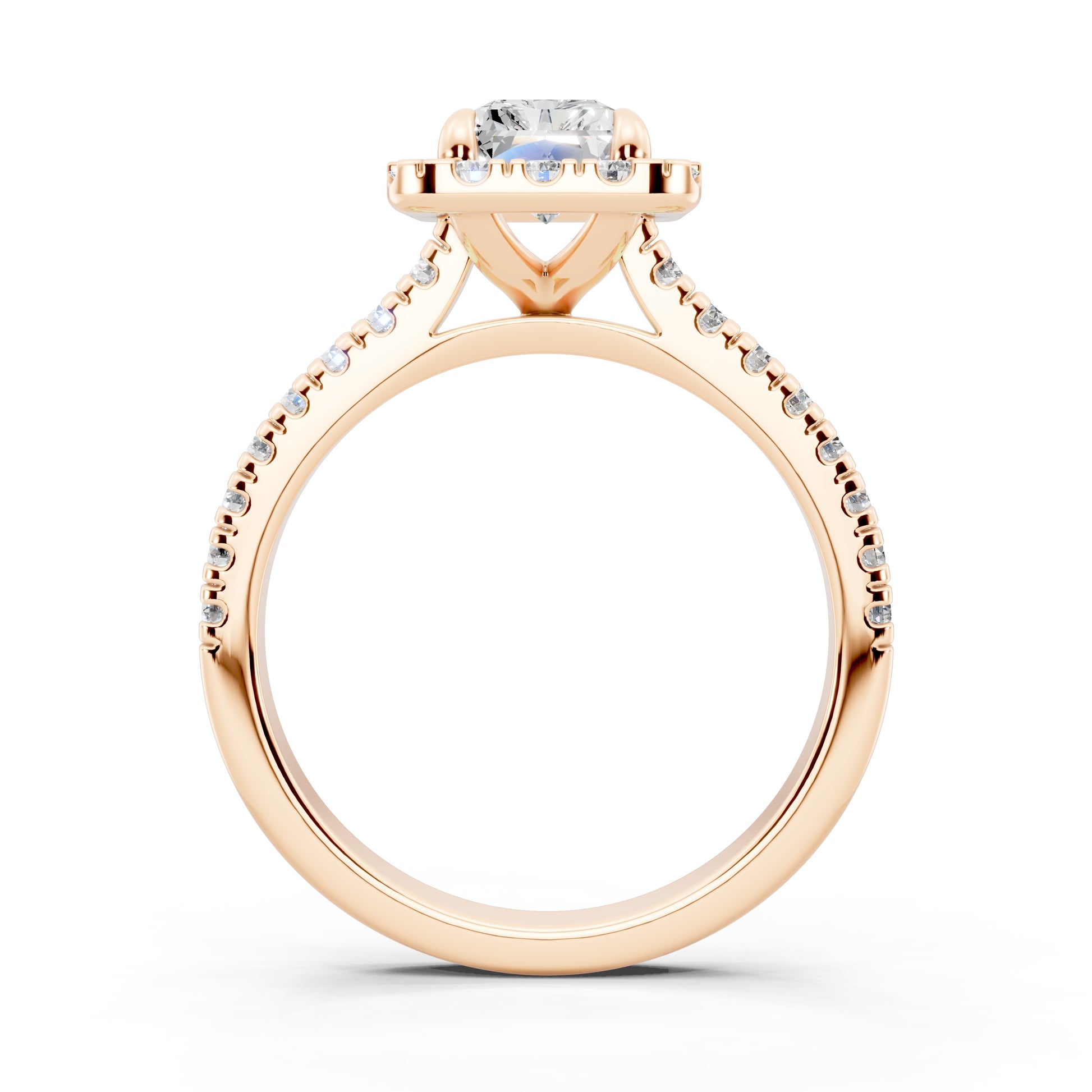 Customizable 1.5ct Radiant cut with Halo