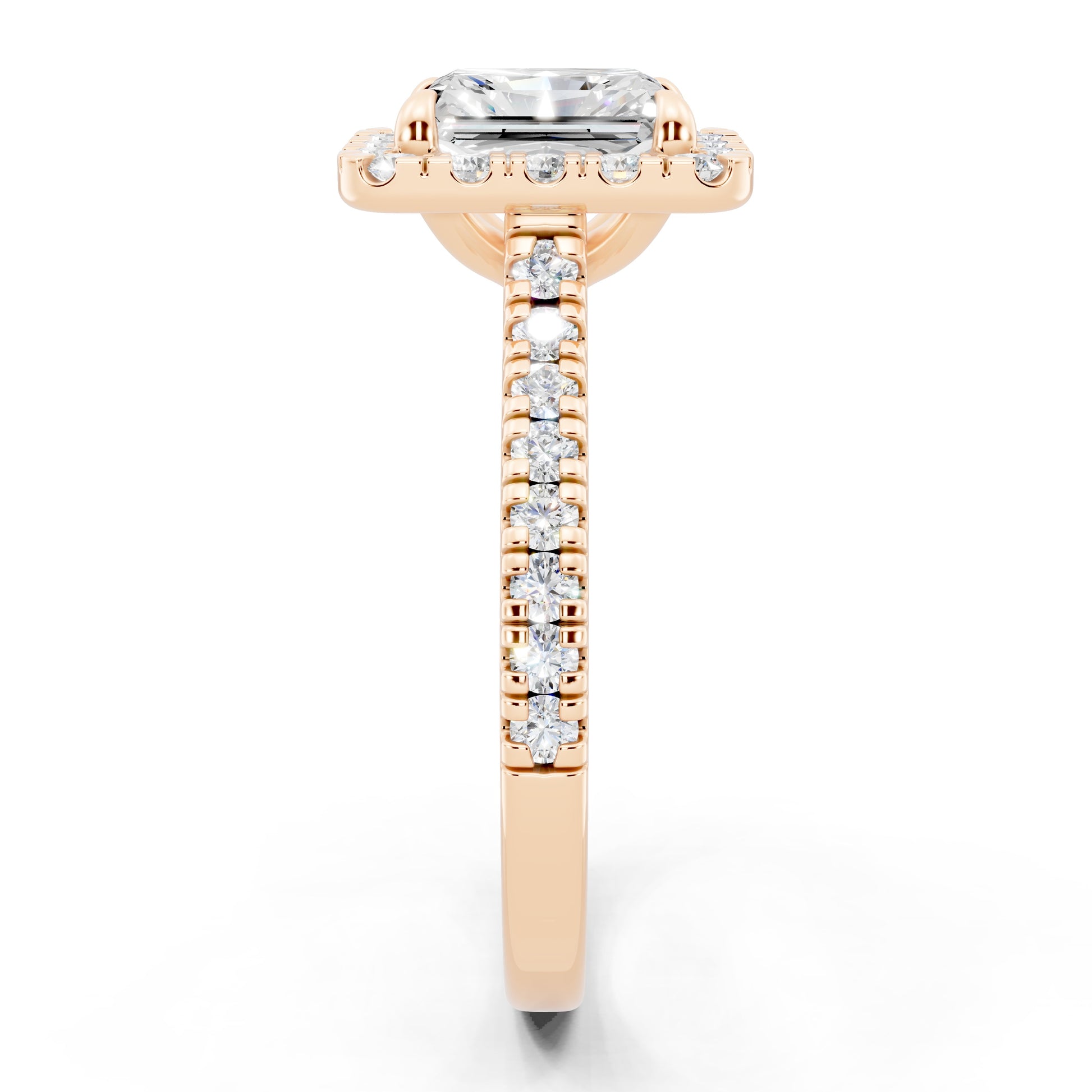Customizable 1.5ct Radiant cut with Halo