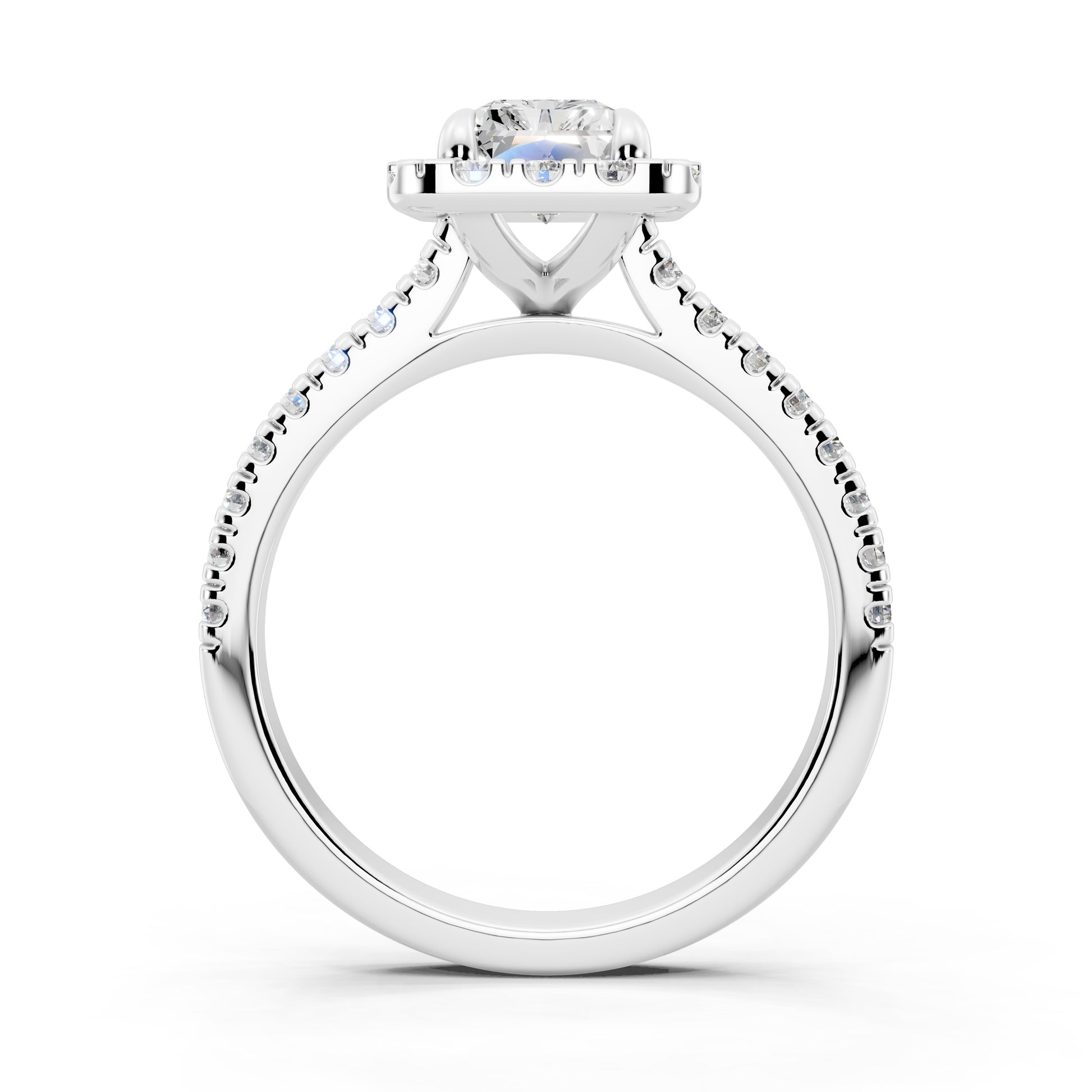 Customizable 1.5ct Radiant cut with Halo
