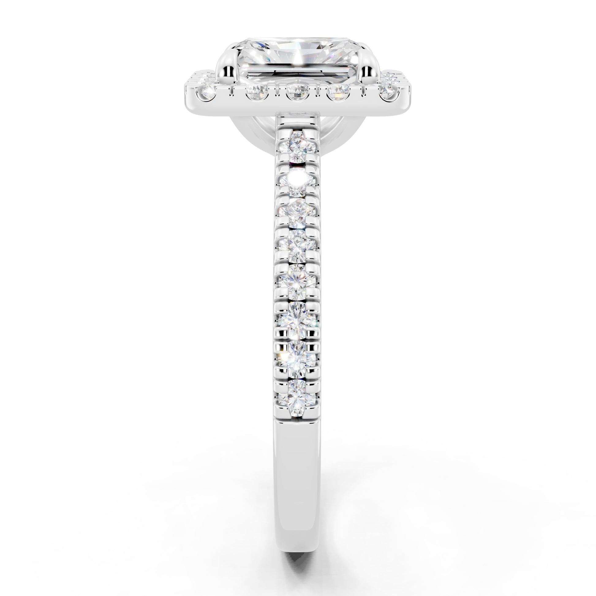 Customizable 1.5ct Radiant cut with Halo