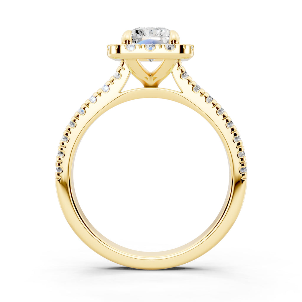 Customizable 1.5ct Radiant cut with Halo