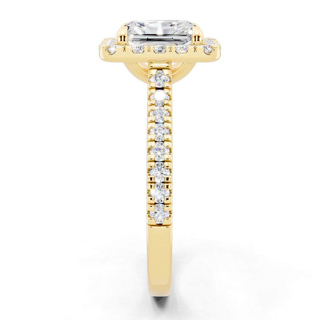 Customizable 1.5ct Radiant cut with Halo