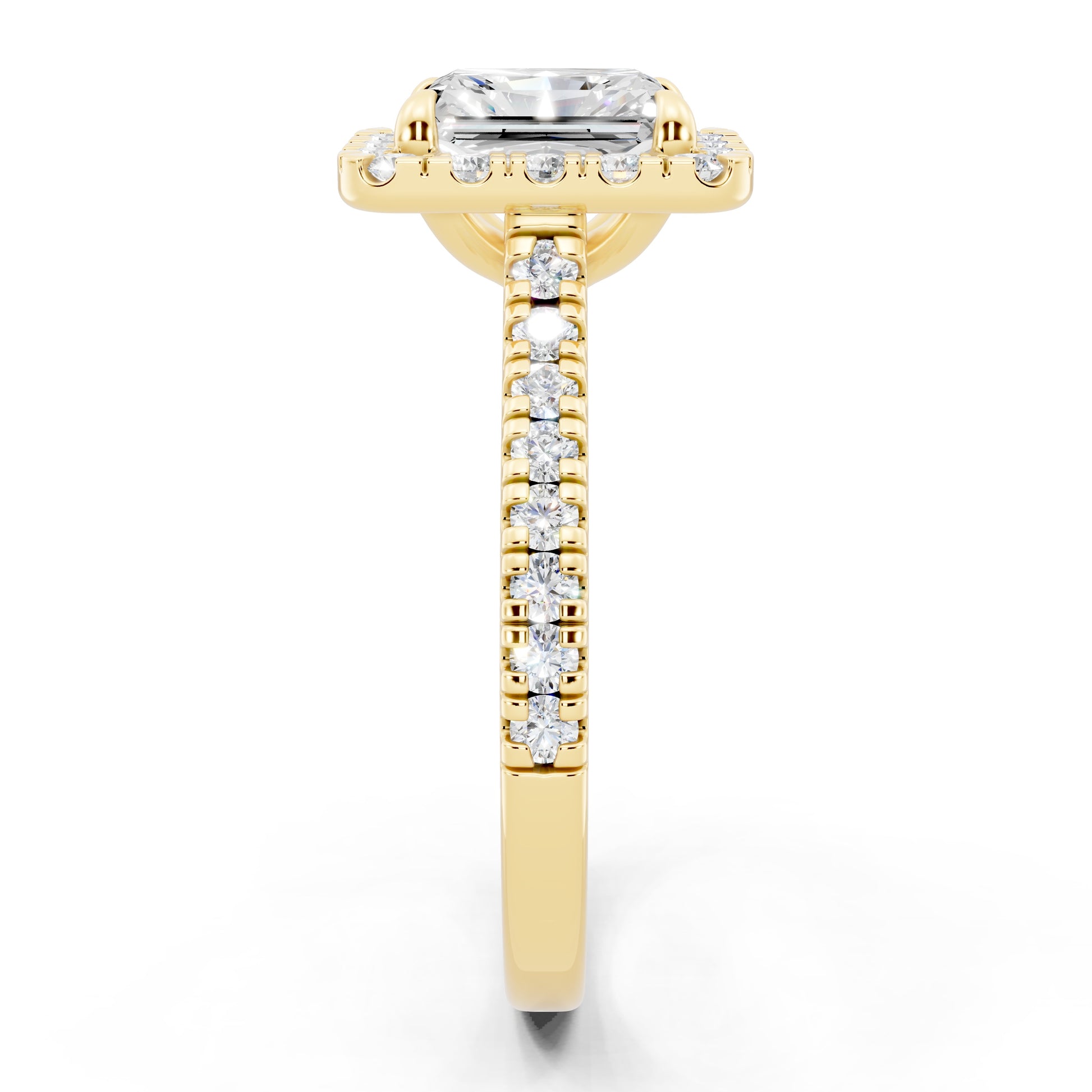 Customizable 1.5ct Radiant cut with Halo