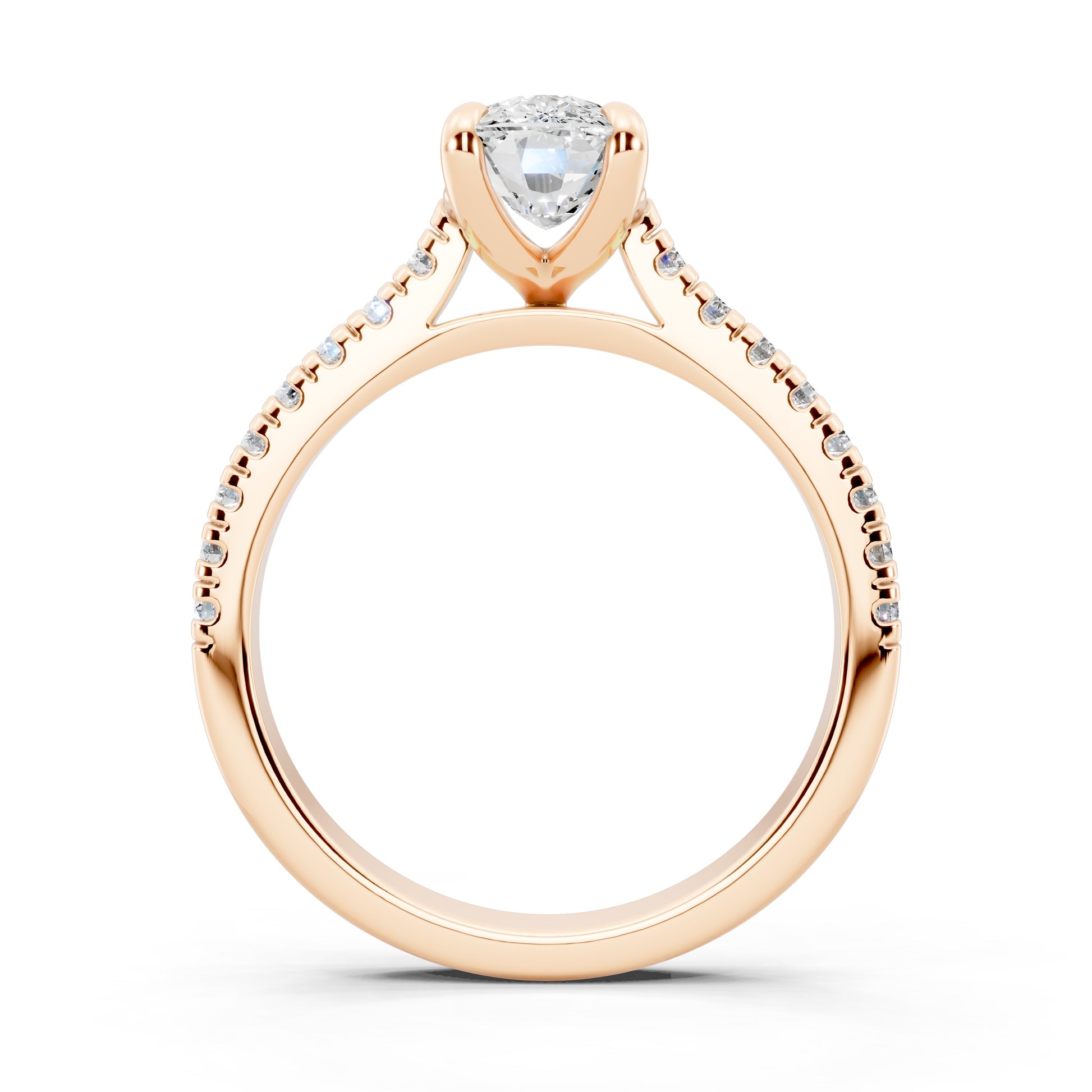 Customizable 1.75ct Lab diamond Cushion Engagement Ring