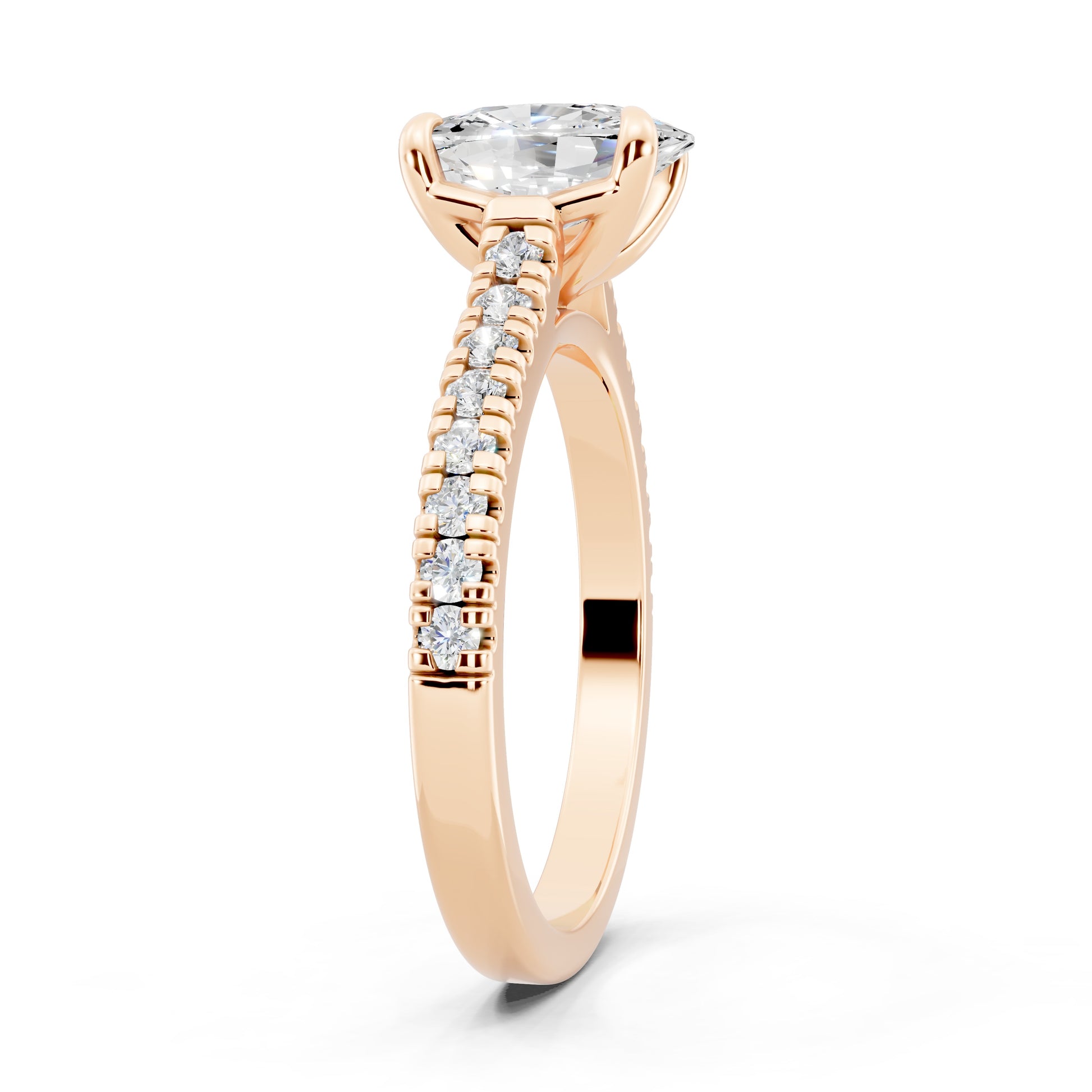 Customizable 1.75ct Lab diamond Cushion Engagement Ring