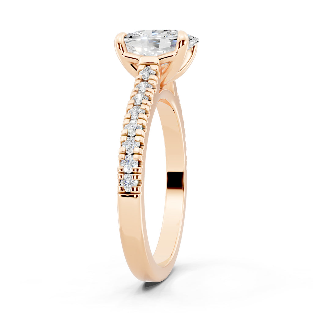 Customizable 1.75ct Lab diamond Cushion Engagement Ring