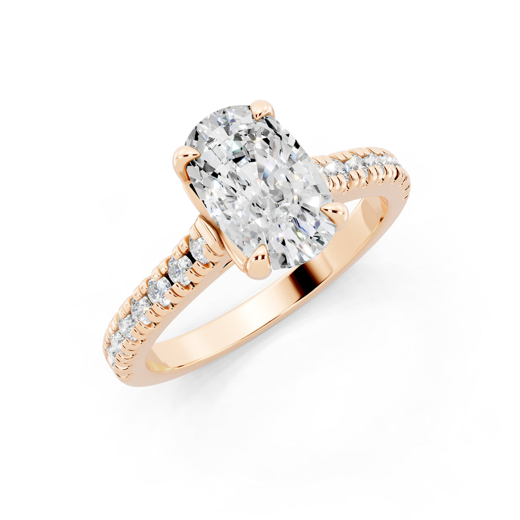 Customizable 1.75ct Lab diamond Cushion Engagement Ring
