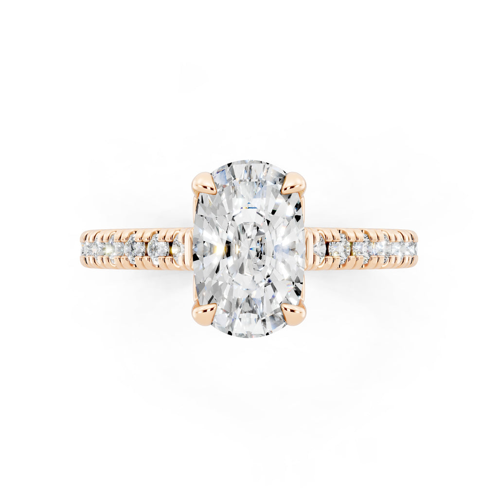 Customizable 1.75ct Lab diamond Cushion Engagement Ring