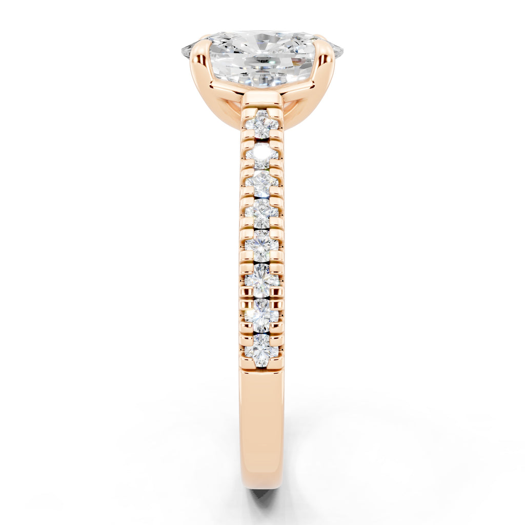 Customizable 1.75ct Lab diamond Cushion Engagement Ring