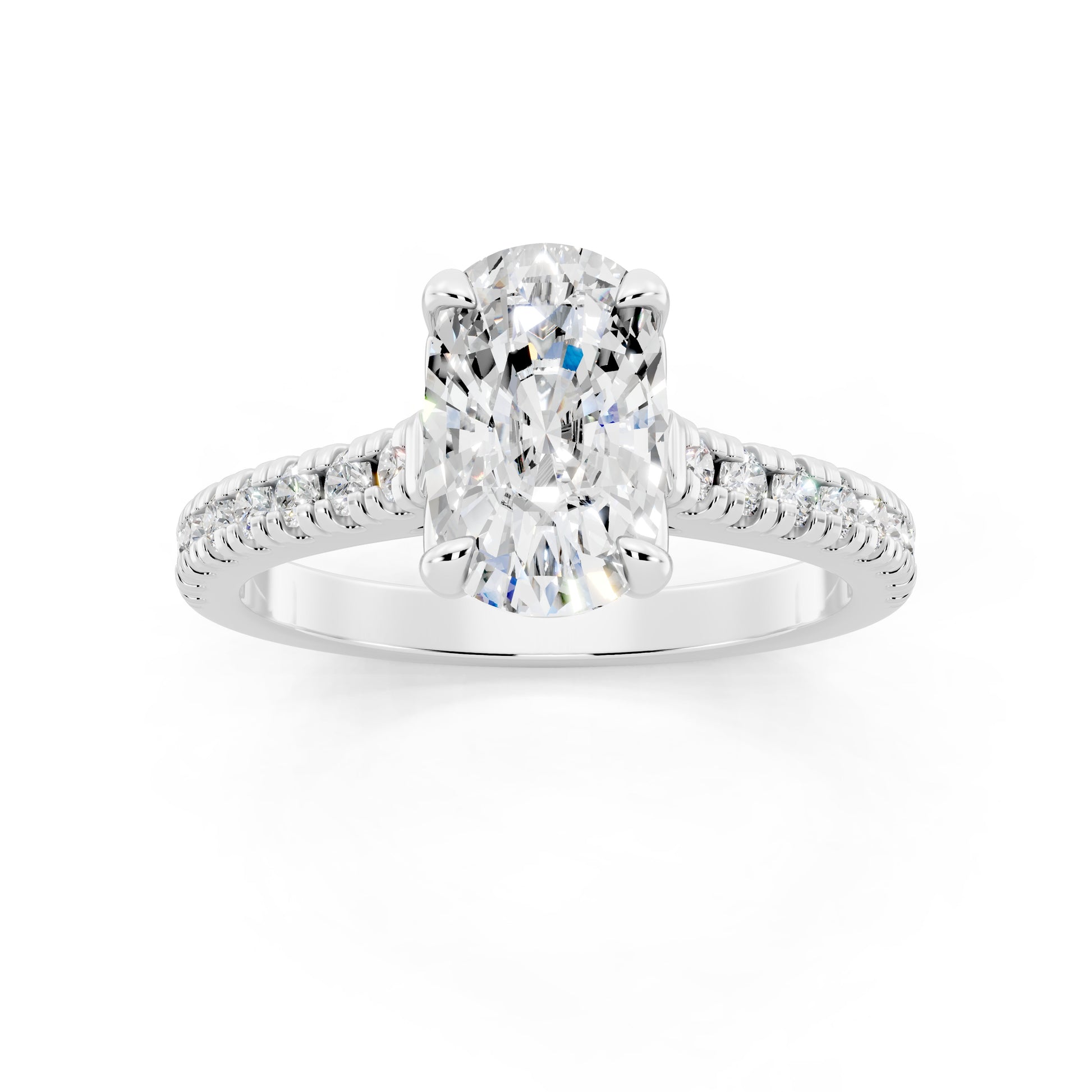 Customizable 1.75ct Lab diamond Cushion Engagement Ring