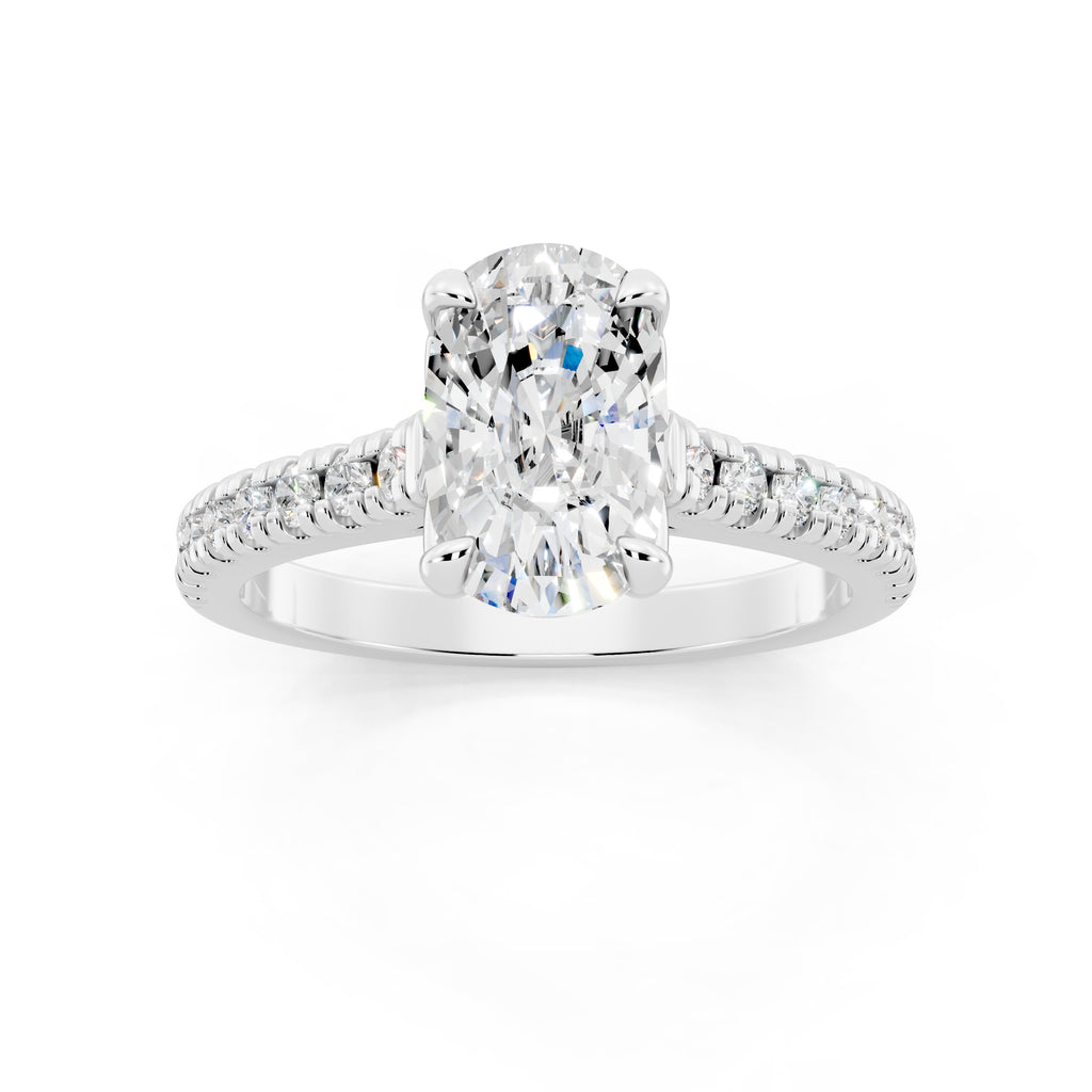 Customizable 1.75ct Lab diamond Cushion Engagement Ring