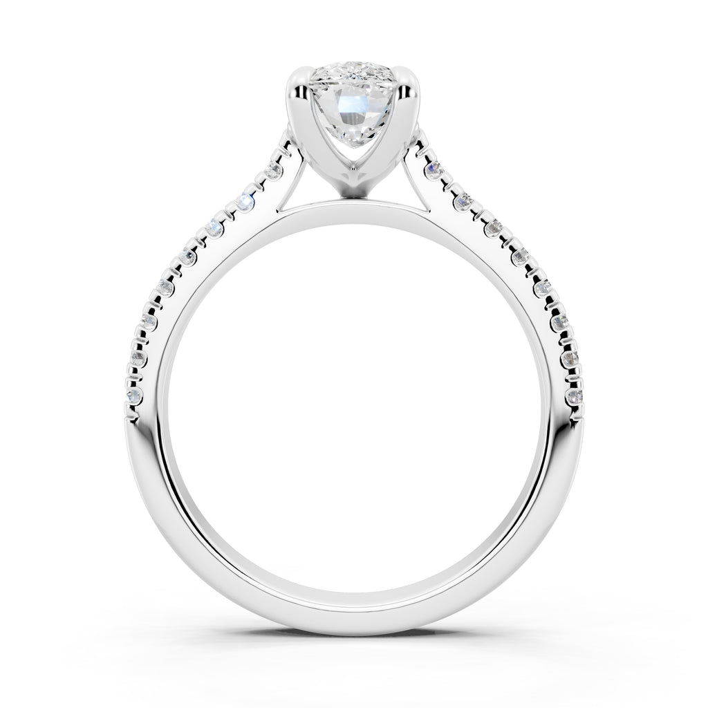Customizable 1.75ct Lab diamond Cushion Engagement Ring