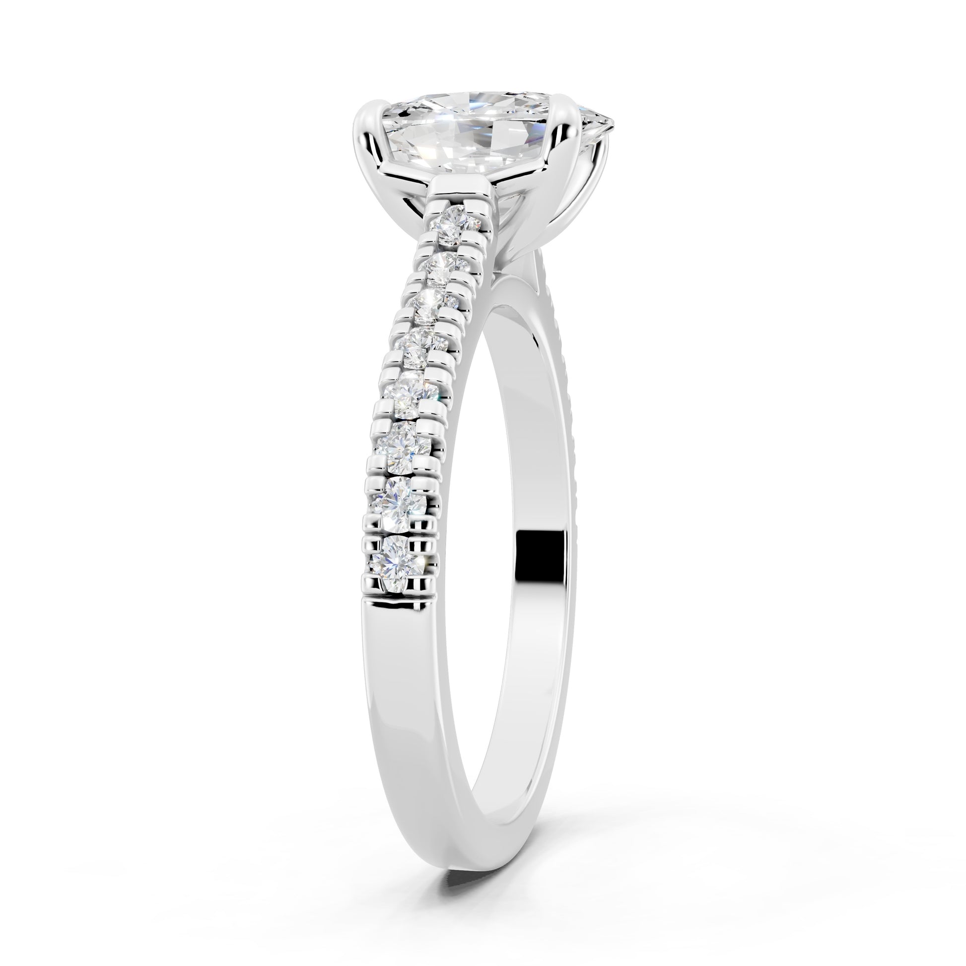 Customizable 1.75ct Lab diamond Cushion Engagement Ring