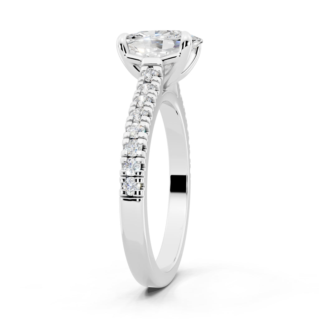 Customizable 1.75ct Lab diamond Cushion Engagement Ring
