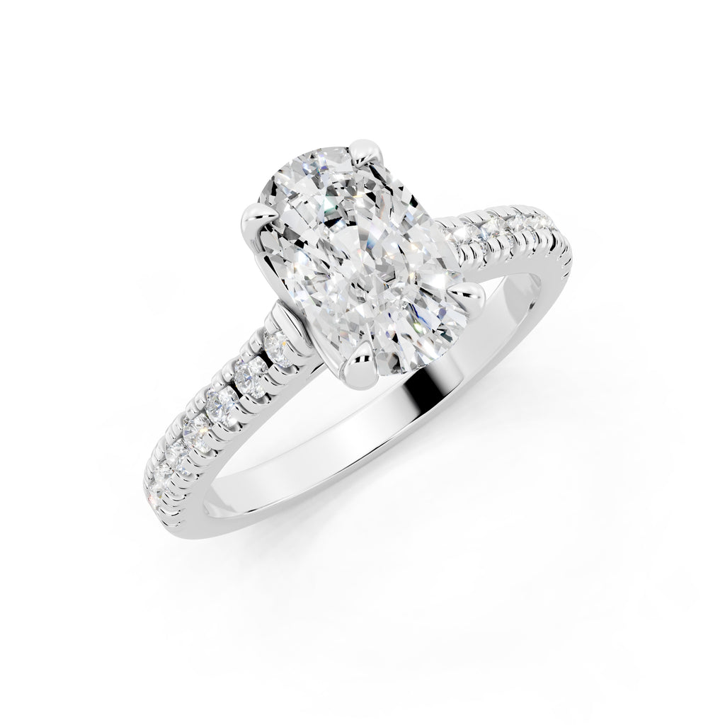 Customizable 1.75ct Lab diamond Cushion Engagement Ring