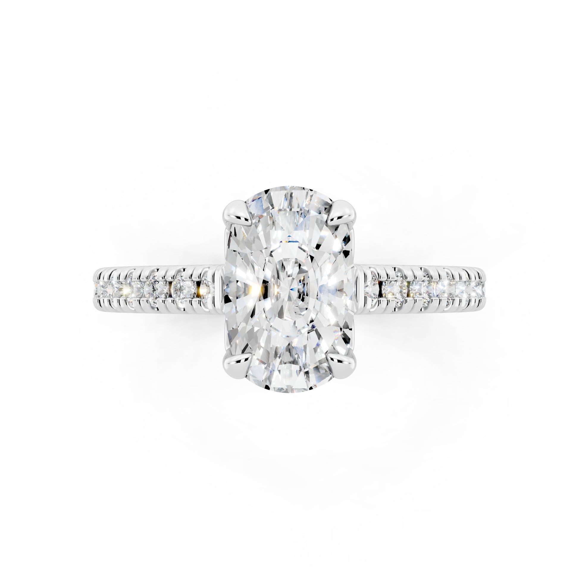 Customizable 1.75ct Lab diamond Cushion Engagement Ring