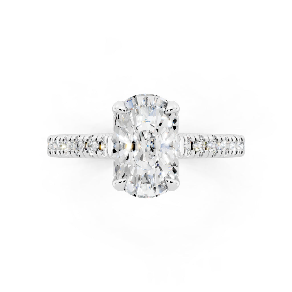 Customizable 1.75ct Lab diamond Cushion Engagement Ring