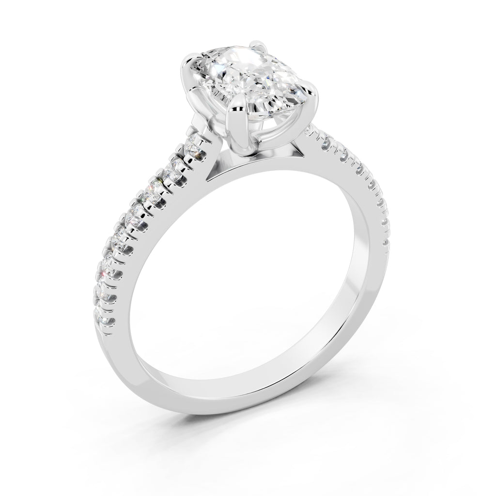 Customizable 1.75ct Lab diamond Cushion Engagement Ring