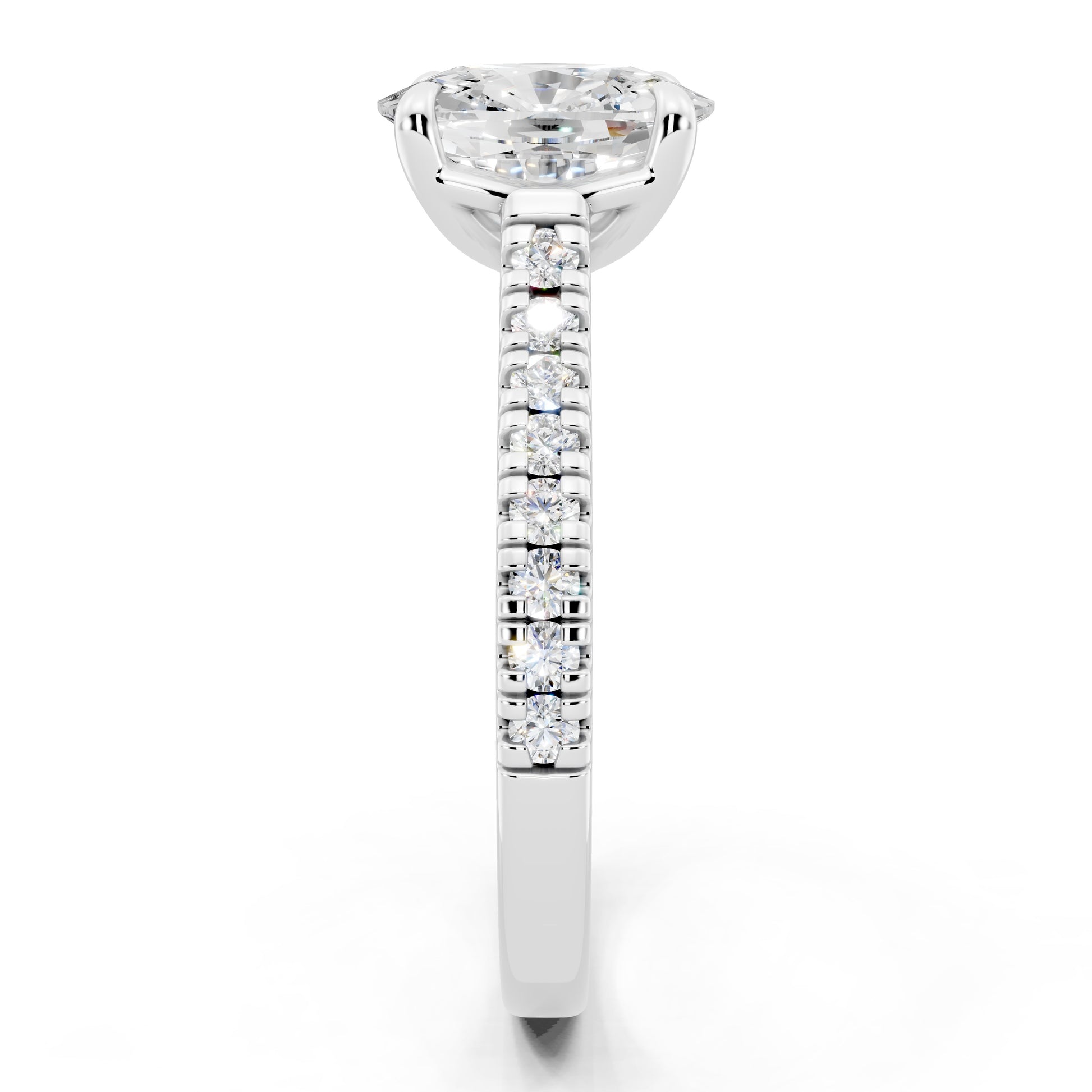 Customizable 1.75ct Lab diamond Cushion Engagement Ring
