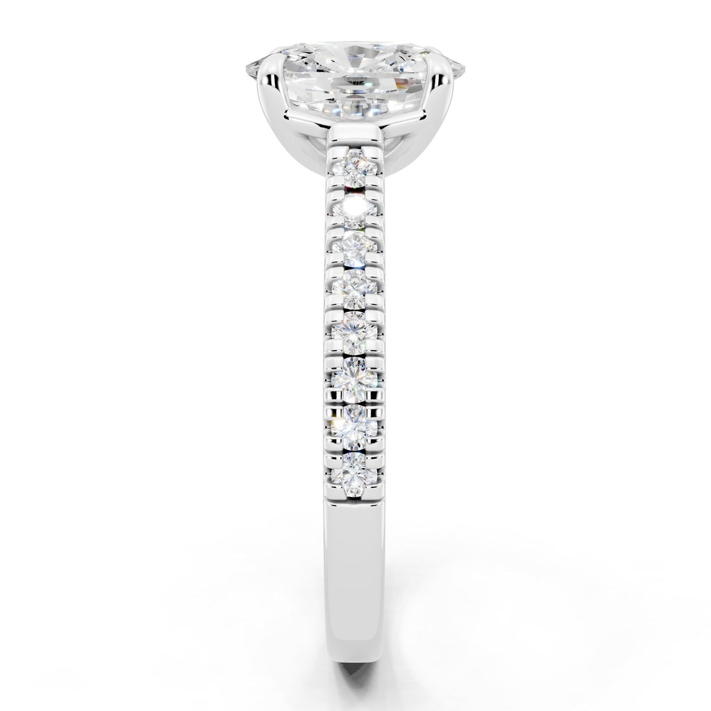 Customizable 1.75ct Lab diamond Cushion Engagement Ring
