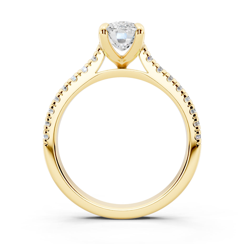 Customizable 1.75ct Lab diamond Cushion Engagement Ring