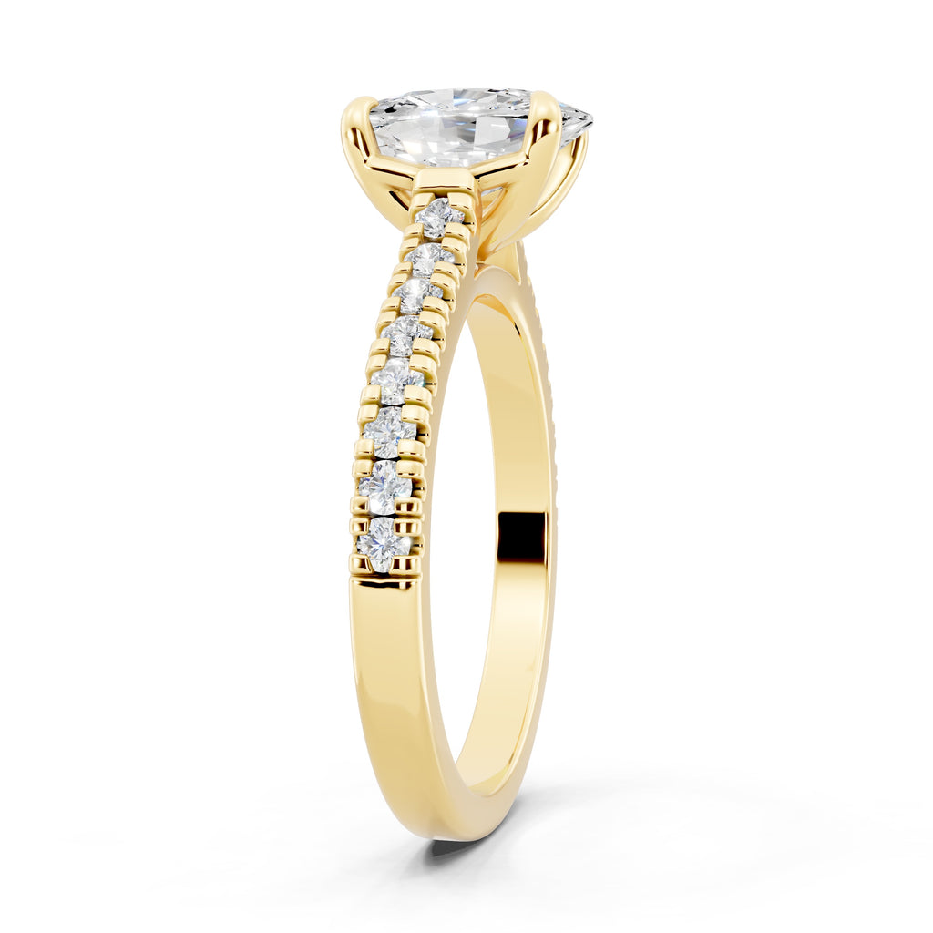 Customizable 1.75ct Lab diamond Cushion Engagement Ring