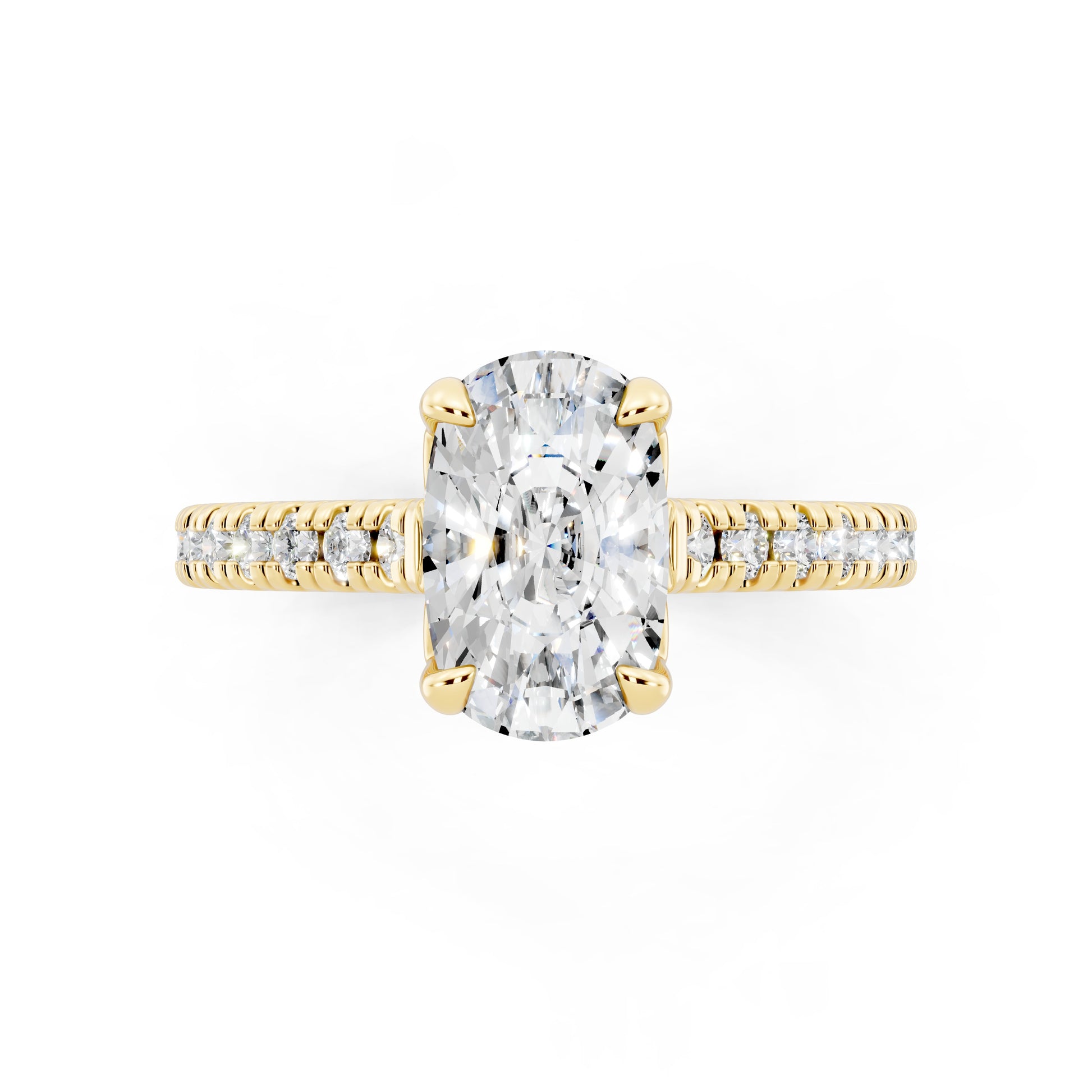 Customizable 1.75ct Lab diamond Cushion Engagement Ring