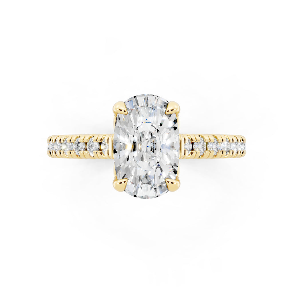 Customizable 1.75ct Lab diamond Cushion Engagement Ring