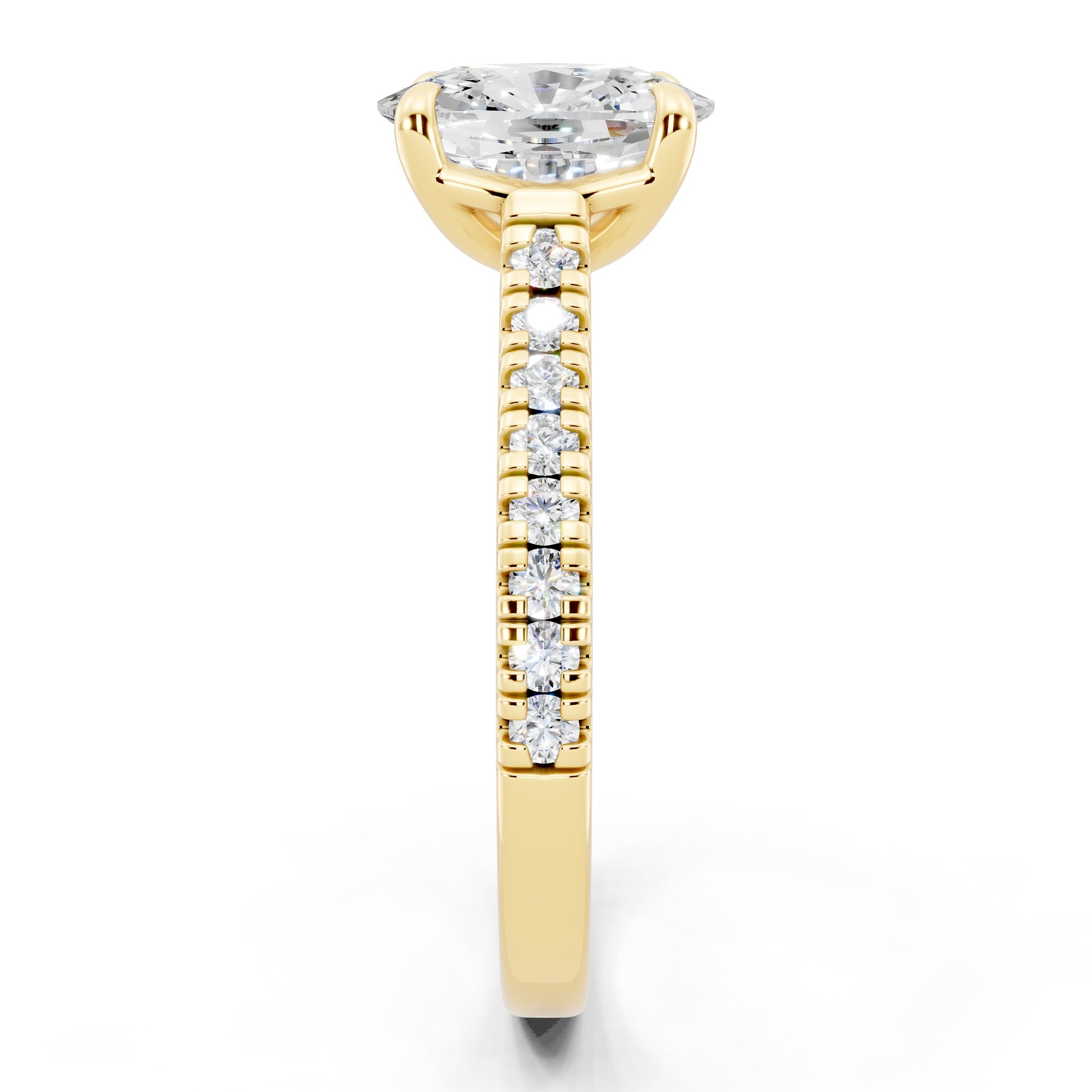 Customizable 1.75ct Lab diamond Cushion Engagement Ring