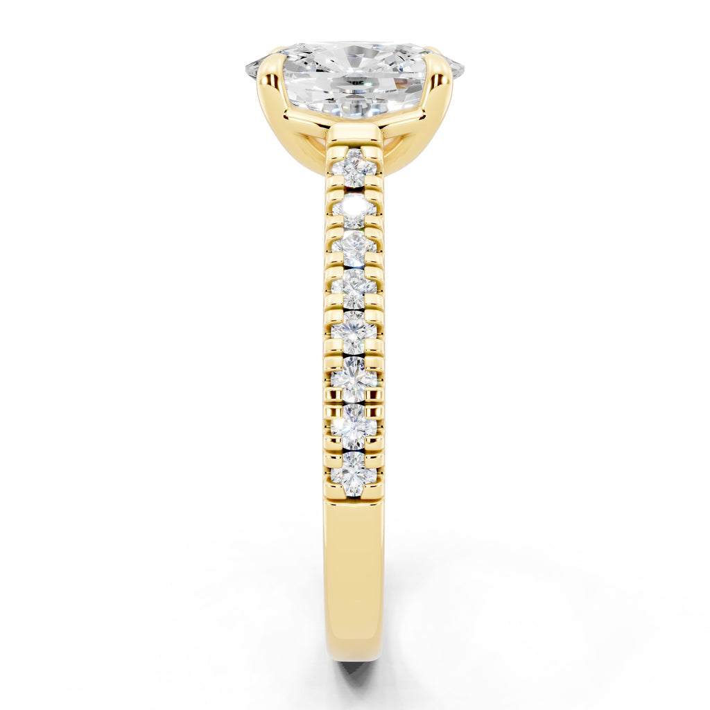 Customizable 1.75ct Lab diamond Cushion Engagement Ring