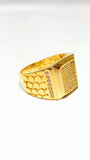 Bague en or 10K motif nid d'abeille