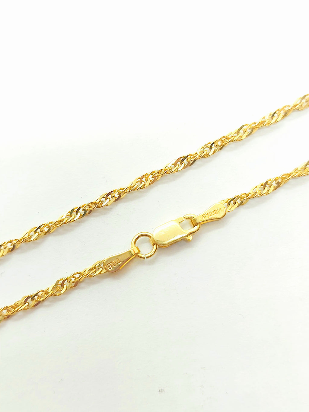 Rope Chain Necklace 10k Gold Very thin