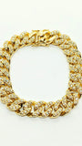 Bracelet cubain fait main avec oxyde de zirconium
