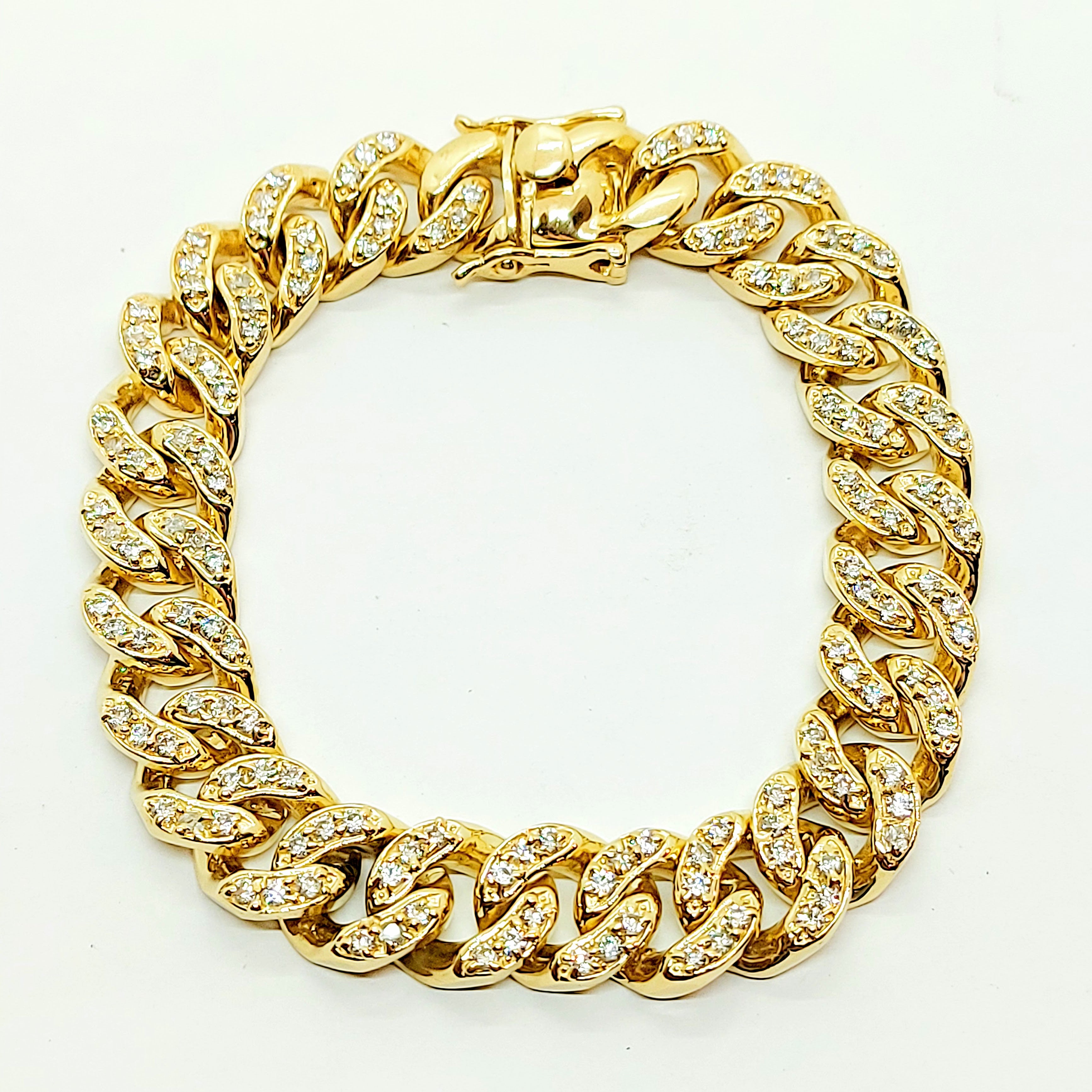 Bracelet cubain fait main avec oxyde de zirconium