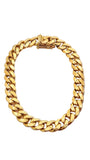 Bracelet cubain en or 10K, fabrication italienne