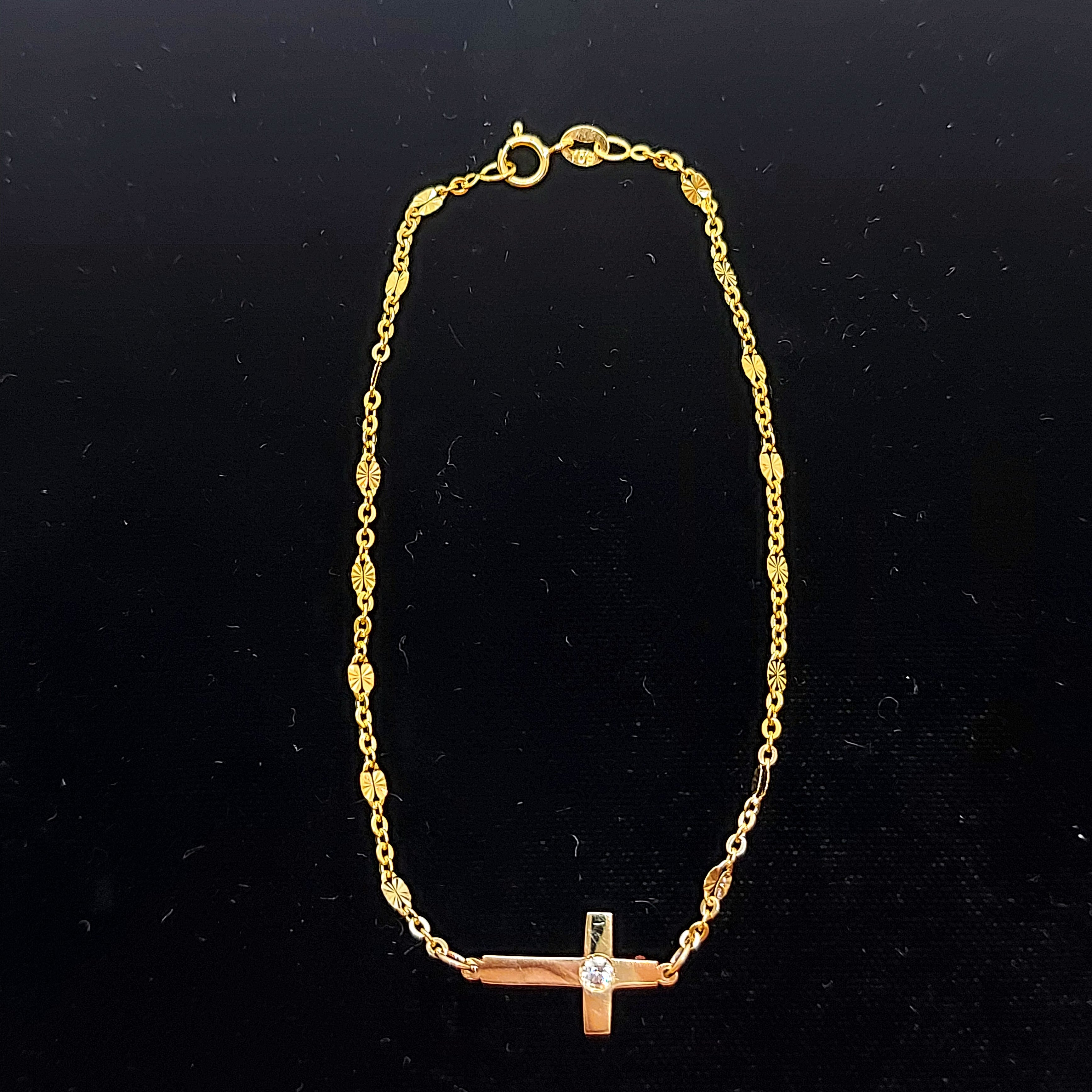 Cross bracelet for women with diamond
