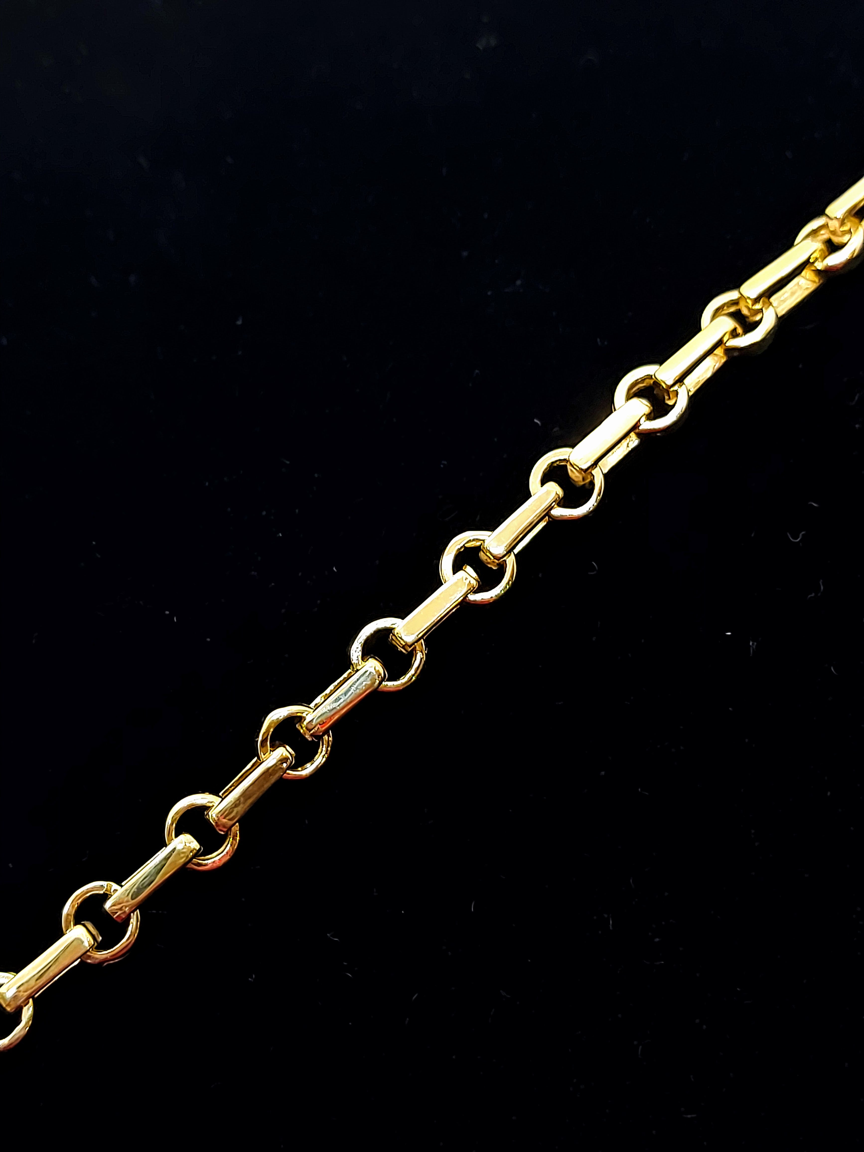 Gold Paper clip and rolo link bracelet