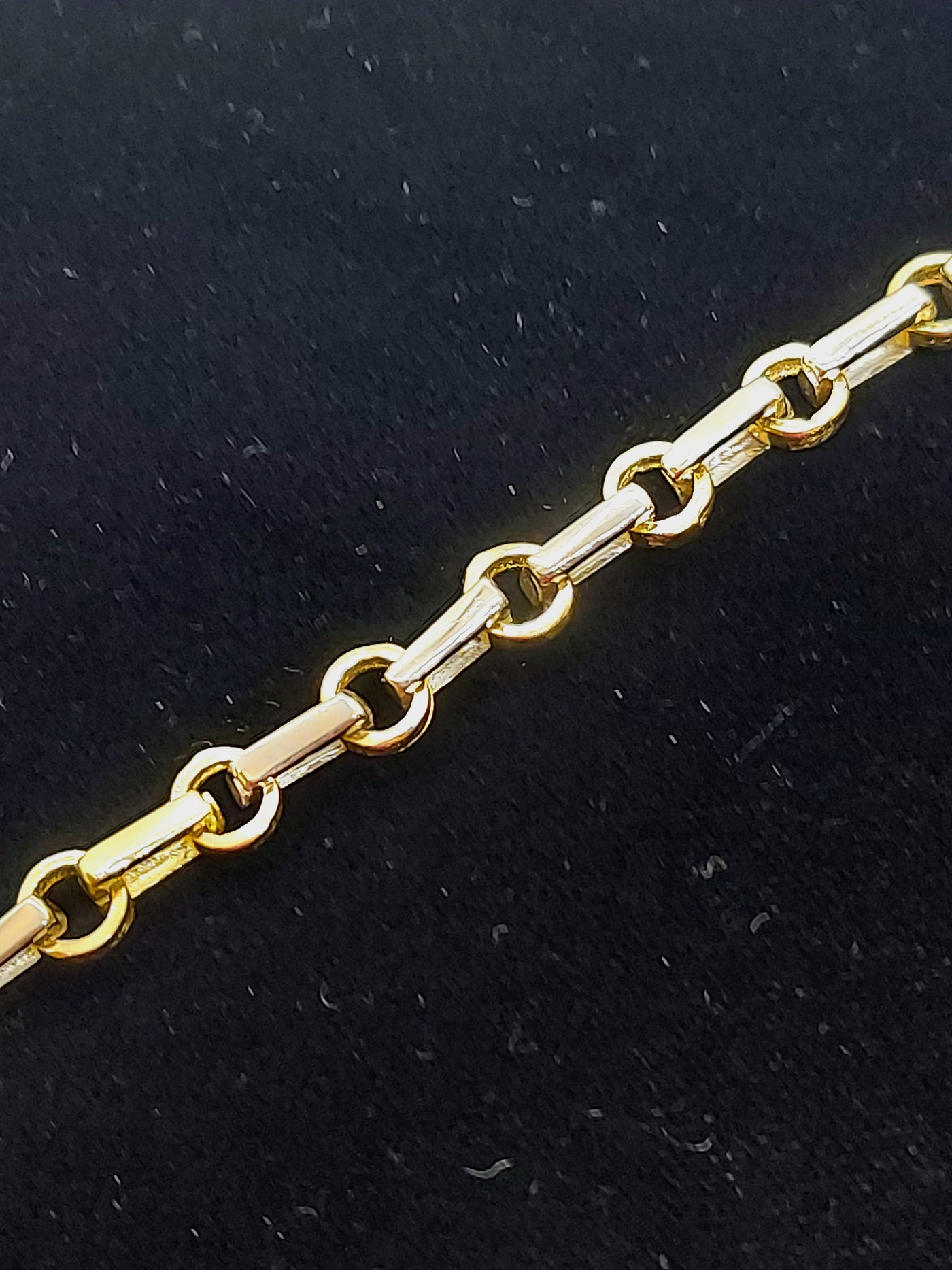Two tone Gold Bracelet with paper clip and rolo link