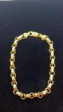 Bracelet en or à maillons Rolo et ovales