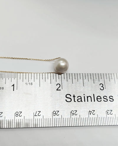 10k Real Solid Gold Pearl Necklace for women